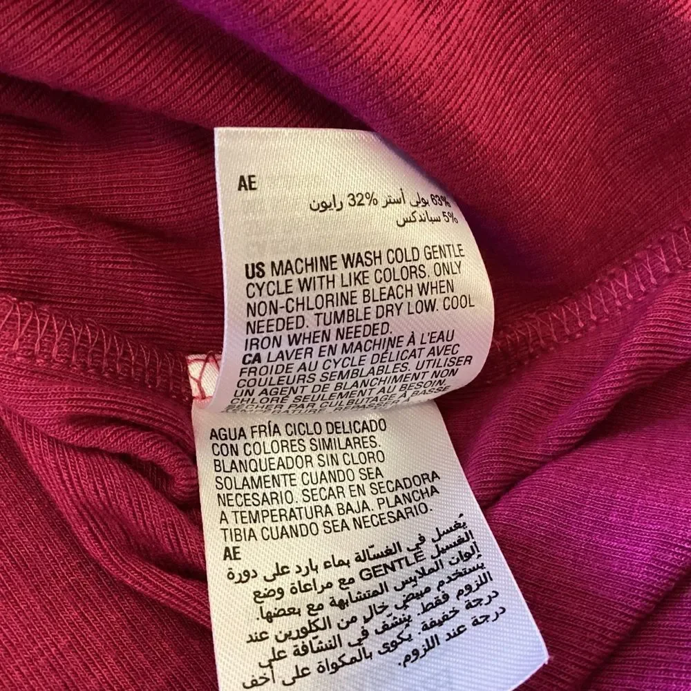 NWT. Charter Club Brand Women’s Cranberry Colored Jersey Knit PJ Top Size Large